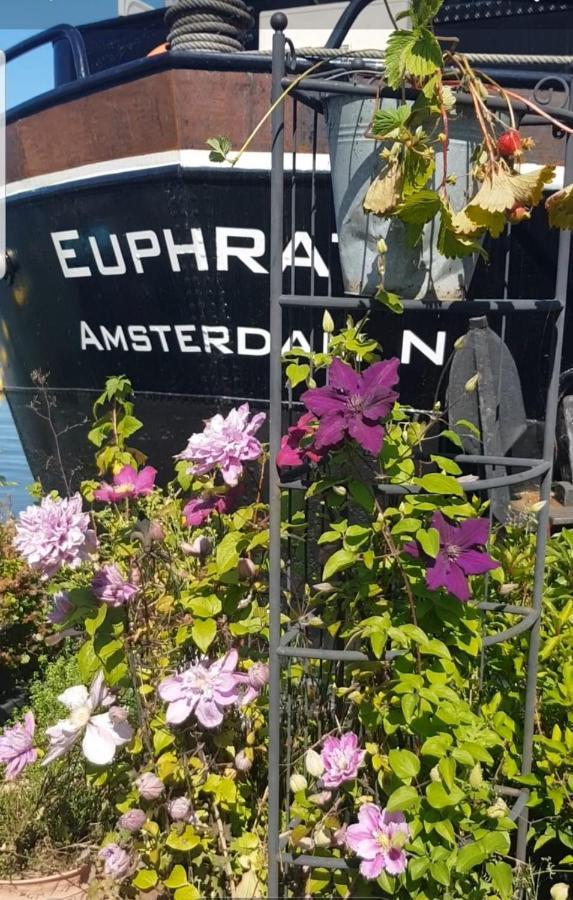Bed and Breakfast Wheelhouse Euphrate Houseboat Diemerbrug Exterior foto